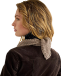 The Wrangler Womens Wool Bandana Scarf in Oat