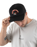 The Salt Water Seeker Mens Embroidered Foam Trucker Cap in Black