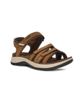 The Teva Womens Tirra Sport Leather Sandals in Tan