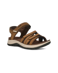 The Teva Womens Tirra Sport Leather Sandals in Tan