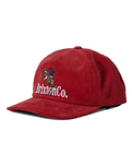 The Brixton Mens Inwood Snapback Cap in Red
