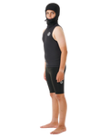 The Rip Curl Flashbomb Polypro Hooded Vest in Black