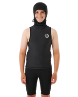 The Rip Curl Flashbomb Polypro Hooded Vest in Black