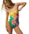 The Rip Curl Womens Farm Rio Bliss Bandeau One Piece Swimsuit in Yellow