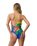 The Rip Curl Womens Farm Rio Bliss Bandeau One Piece Swimsuit in Yellow
