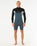 Dawn Patrol 2mm Chest Zip Long Sleeve Wetsuit in Pine Night