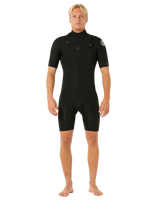 Dawn Patrol 2/2mm Chest Zip Spring Wetsuit in Black