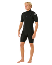 Dawn Patrol 2/2mm Chest Zip Spring Wetsuit in Black