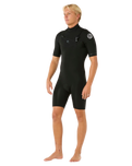 Dawn Patrol 2/2mm Chest Zip Spring Wetsuit in Black