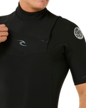 Dawn Patrol 2/2mm Chest Zip Spring Wetsuit in Black