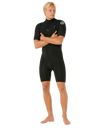 Dawn Patrol 2/2mm Chest Zip Spring Wetsuit in Black