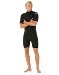 Dawn Patrol 2/2mm Chest Zip Spring Wetsuit in Black