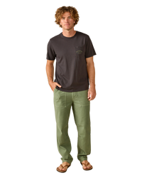Industrial Pocket T-Shirt in Washed Black
