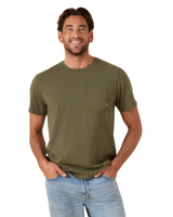 OK Flag Pocket T-Shirt in Olive Night