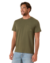 OK Flag Pocket T-Shirt in Olive Night