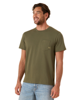 OK Flag Pocket T-Shirt in Olive Night