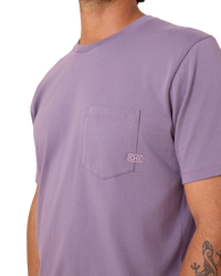 OK Flag Pocket T-Shirt in Purple Aster