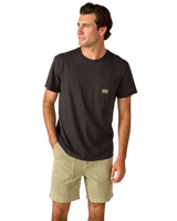 Industrial Label Pocket T-Shirt in Washed Black