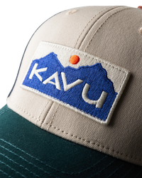 The Kavu Mens Low Tide Trucker Cap in Treeline Mix