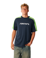 The Rip Curl Mens Archive Up Top Panel T-Shirt in Dark Navy