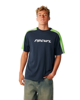The Rip Curl Mens Archive Up Top Panel T-Shirt in Dark Navy