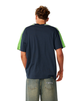 The Rip Curl Mens Archive Up Top Panel T-Shirt in Dark Navy