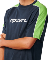 The Rip Curl Mens Archive Up Top Panel T-Shirt in Dark Navy
