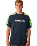 The Rip Curl Mens Archive Up Top Panel T-Shirt in Dark Navy