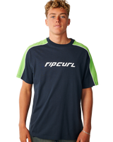 The Rip Curl Mens Archive Up Top Panel T-Shirt in Dark Navy