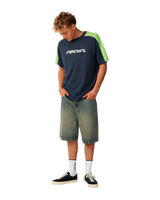 The Rip Curl Mens Archive Up Top Panel T-Shirt in Dark Navy