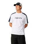 The Rip Curl Mens Archive Up Top Panel T-Shirt in White