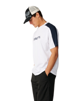 The Rip Curl Mens Archive Up Top Panel T-Shirt in White