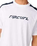 The Rip Curl Mens Archive Up Top Panel T-Shirt in White