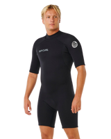 Trad 2mm Back Zip Shorty Wetsuit in Black