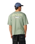 The Rip Curl Mens Heritage Icon T-Shirt in Sage