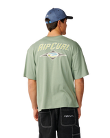 The Rip Curl Mens Heritage Icon T-Shirt in Sage