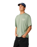 The Rip Curl Mens Heritage Icon T-Shirt in Sage
