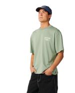 The Rip Curl Mens Heritage Icon T-Shirt in Sage