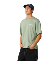 The Rip Curl Mens Heritage Icon T-Shirt in Sage