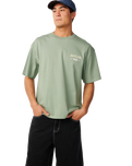 The Rip Curl Mens Heritage Icon T-Shirt in Sage