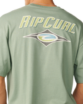 The Rip Curl Mens Heritage Icon T-Shirt in Sage
