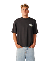 The Rip Curl Mens Heritage Icon T-Shirt in Washed Black