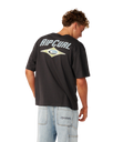 The Rip Curl Mens Heritage Icon T-Shirt in Washed Black