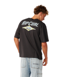 The Rip Curl Mens Heritage Icon T-Shirt in Washed Black