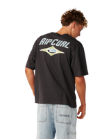 The Rip Curl Mens Heritage Icon T-Shirt in Washed Black