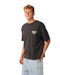 The Rip Curl Mens Heritage Icon T-Shirt in Washed Black