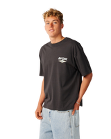 The Rip Curl Mens Heritage Icon T-Shirt in Washed Black