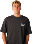 The Rip Curl Mens Heritage Icon T-Shirt in Washed Black