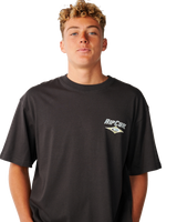 The Rip Curl Mens Heritage Icon T-Shirt in Washed Black