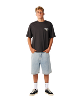 The Rip Curl Mens Heritage Icon T-Shirt in Washed Black